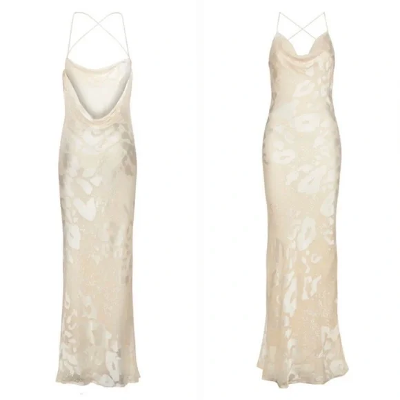 Rat & Boa Primrose Cream Satin Dress - Picture 7 of 7